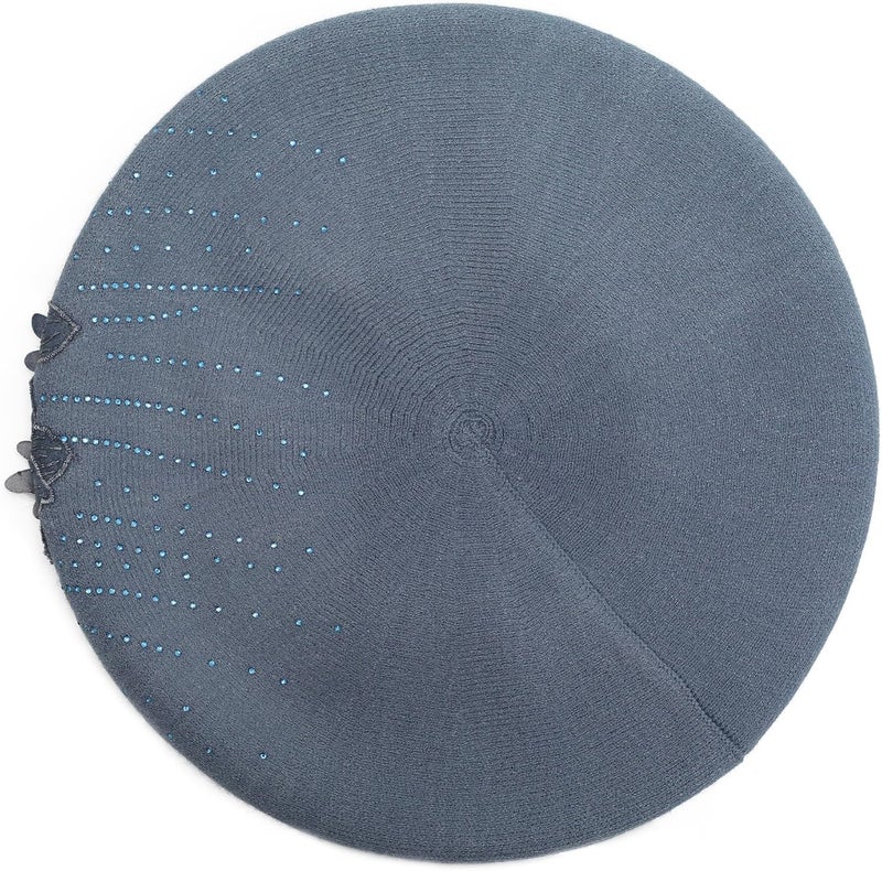 ZLYC Womens French Beret hat, Reversible Solid Color Mosaic Warm Beret Cap for Girls - Image 5